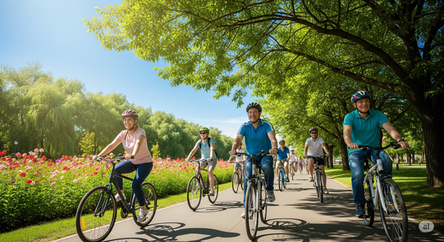 Cycling activity illustration